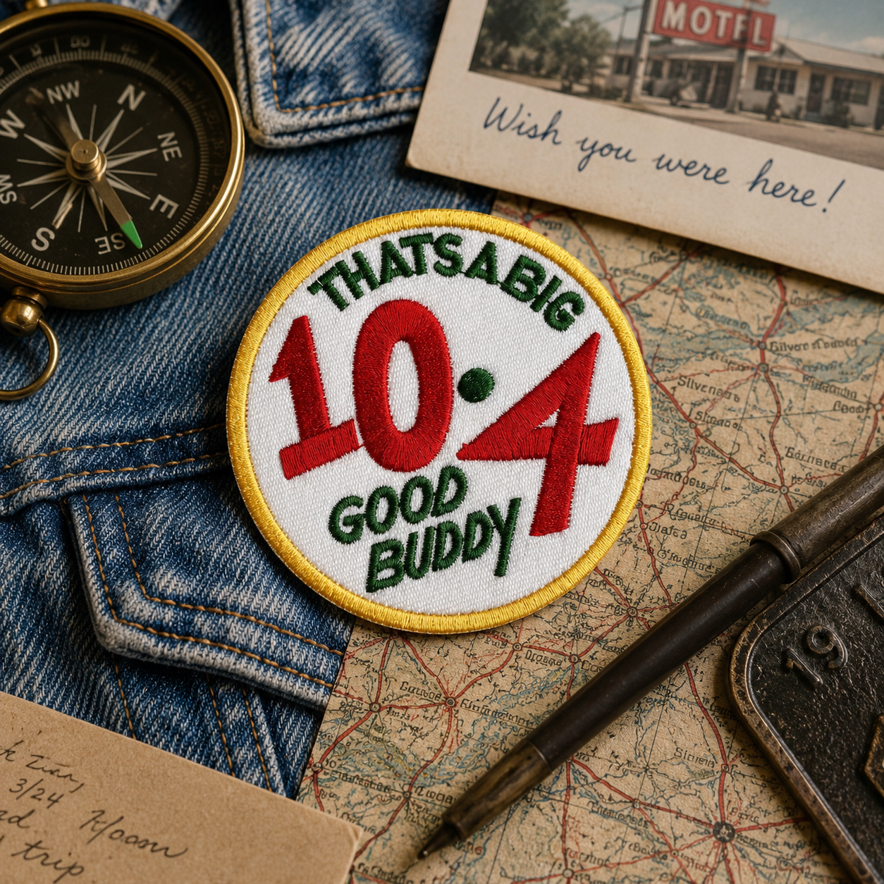 10-4 Good Buddy Embroidered Patch | Vintage-Inspired Truck Stop Americana