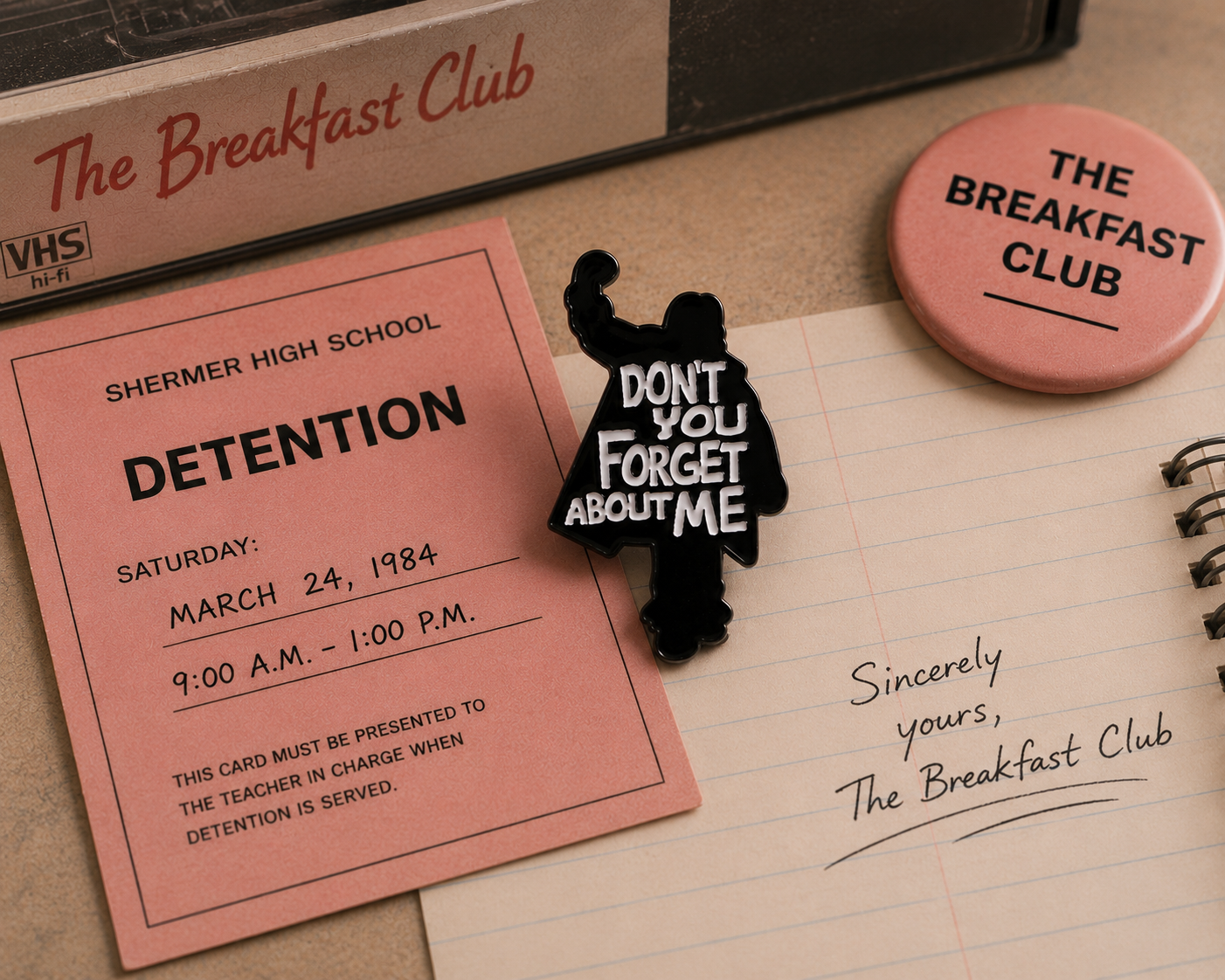 "Don't You Forget About Me" Enamel Lapel Pin | 80s Inspired