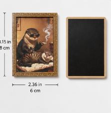 Otter Tattoo Parlor Fridge Magnet | Mini Framed Art