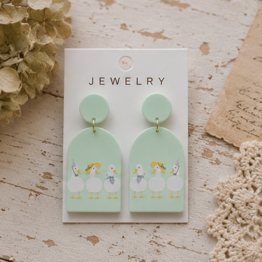 Silly Goose Acrylic Earrings