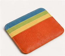 Colorblock Slim Card Holder Wallet