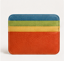 Colorblock Slim Card Holder Wallet